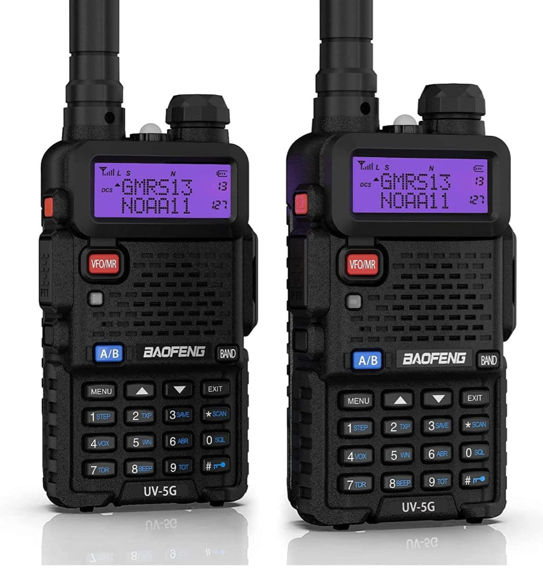 2 Handheld Radios & 2 direct USB charge batteries